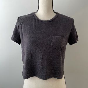 Gray Cropped T-shirt
